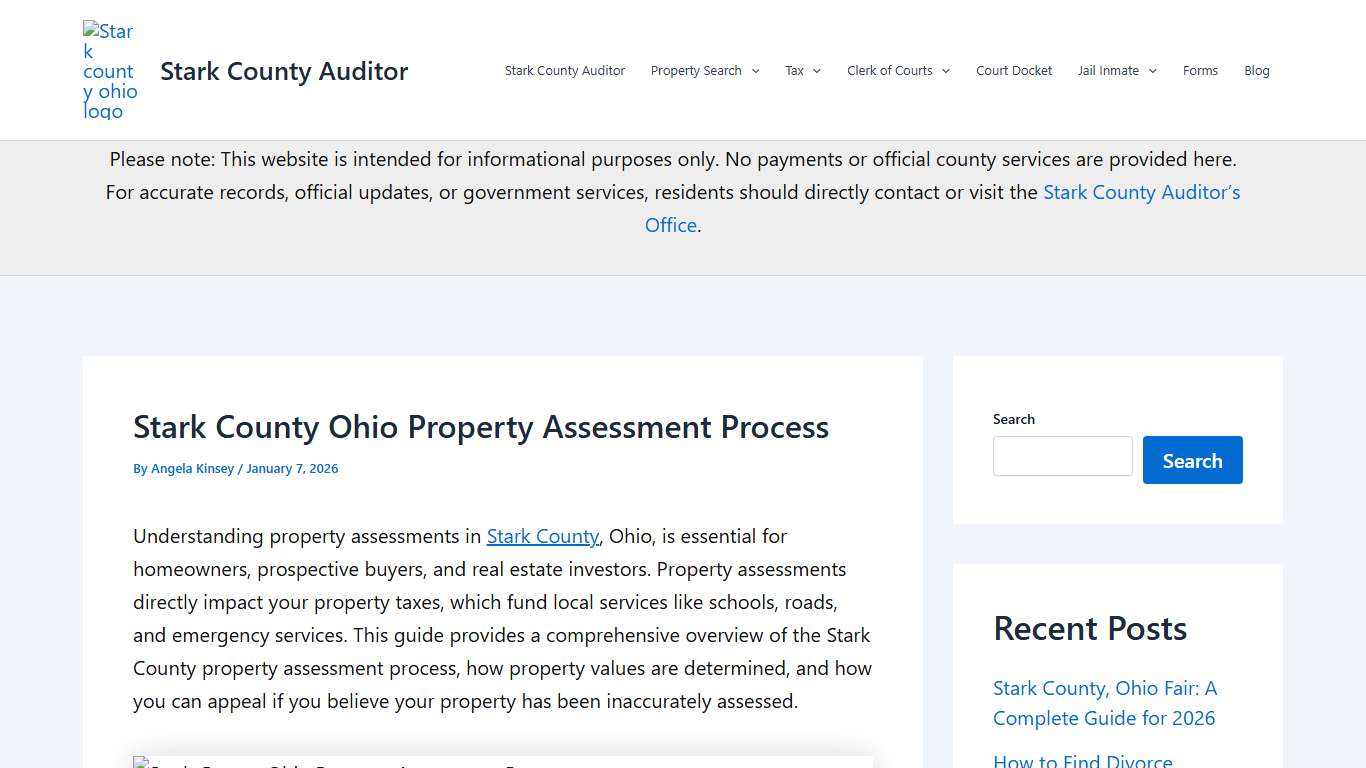 Stark County Ohio Property Assessment Process